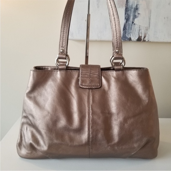 Coach Metallic Bronze Shoulder Bag - Picture 3 of 14